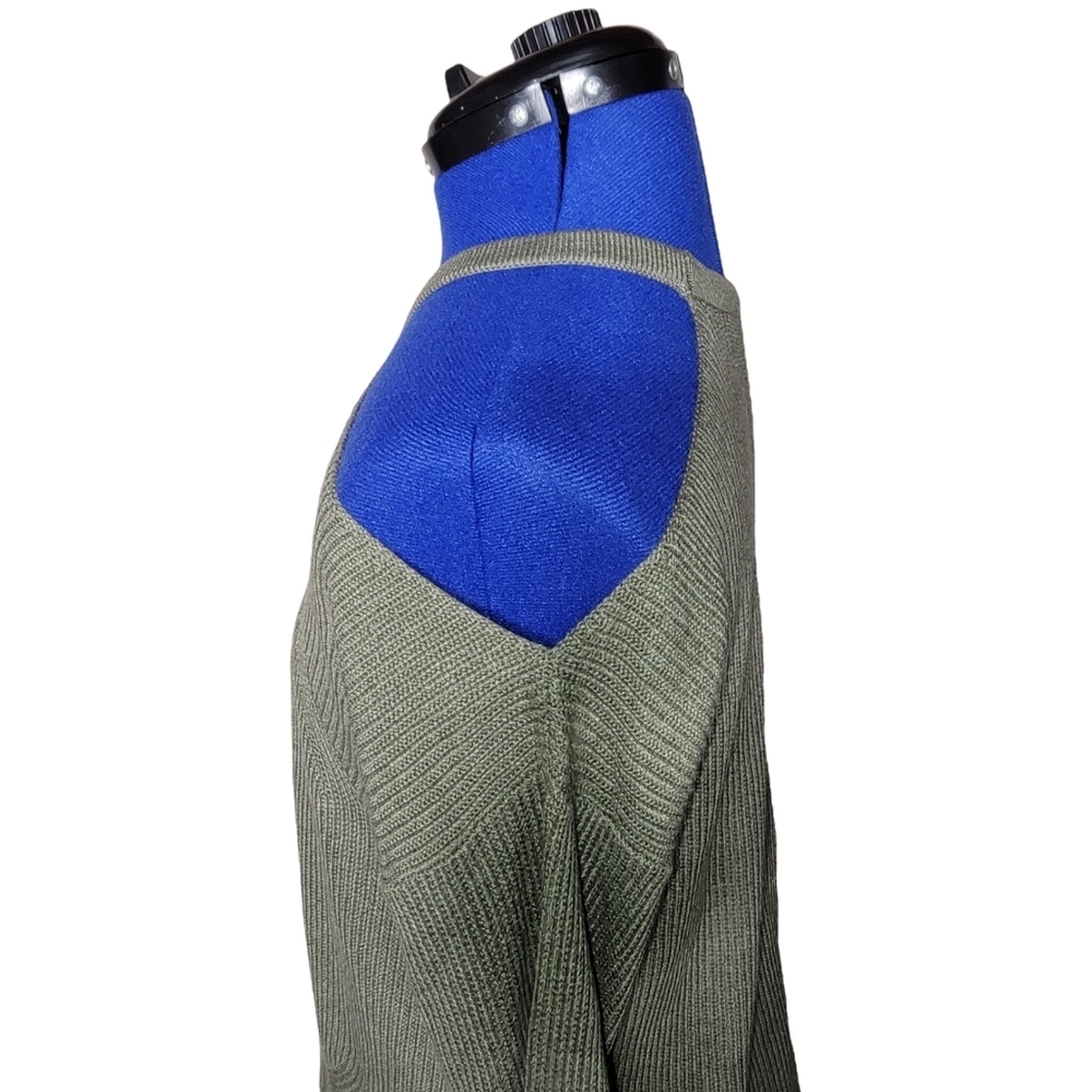 Olive Sweater With Cutout Shoulder From Garage - Picture 2 of 4
